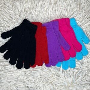 Girls 5 Pack Winter Gloves